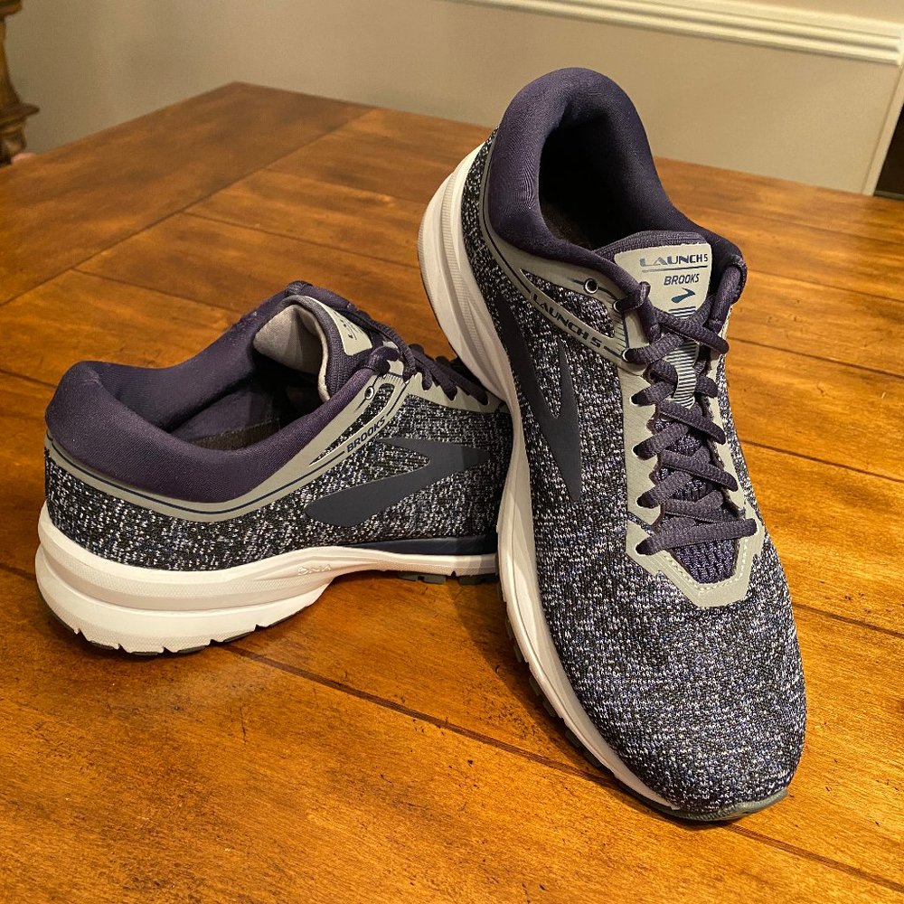 Brooks Launch 5 Sneaker Navy/Gray Men's 9 Medium